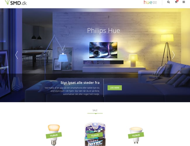 SMD.dk - Salg af lamper og belysningsartikler på unikt domæne