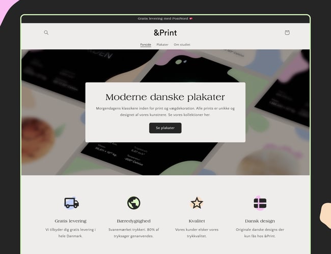 Andprint.dk | Plakatshop med originale designs | Dropshipping | Klar til launch