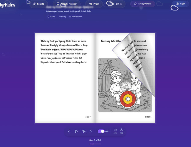 Eventyrhulen.nu – Magisk AI-historieunivers for børn 100% automatisere