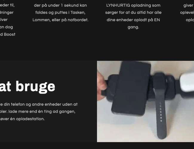 Dropshipping webshop med salg af populær 3 I 1 oplader  - 2-4 dages levering til kunden