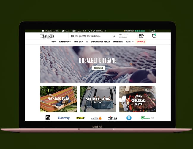 Webshop med salg af pizzaovne, spa og terrasseprodukter - Omsætning 2,3 + m i 2020