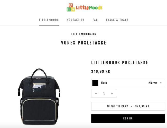 Klargjort Dropshipping Webshop med salg af Pusletaske/bord