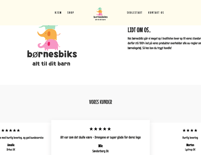 Køreklar webshop BØRNESBIKS.DK - Lejetøj og diverse til børn, perfekt til skolestart!