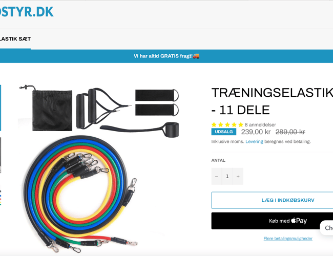 Fitudstyr.dk massere af mulighed for vækst! - omsat for 22.000 kr. på 1 måned