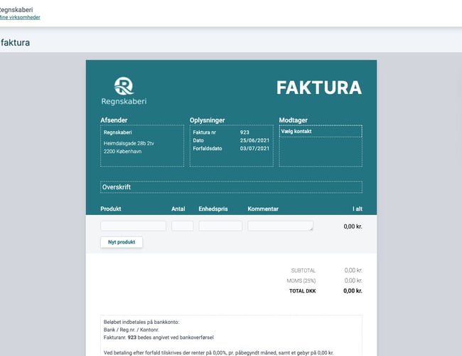 Regnskabsprogram til salg