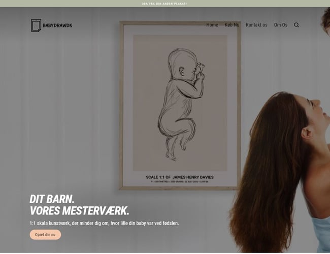 Personlige plakater til nyfødte. - dropshipping webshop