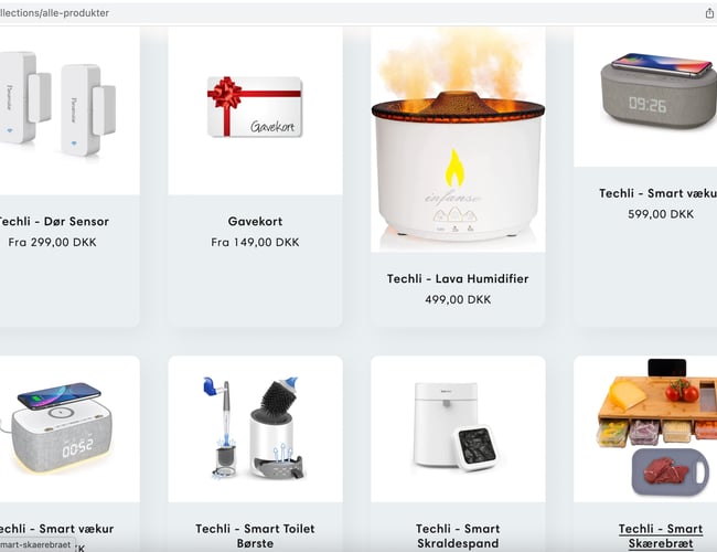 Unik webshop med salg af elektroniske gadgets og elektronisk tilbehør