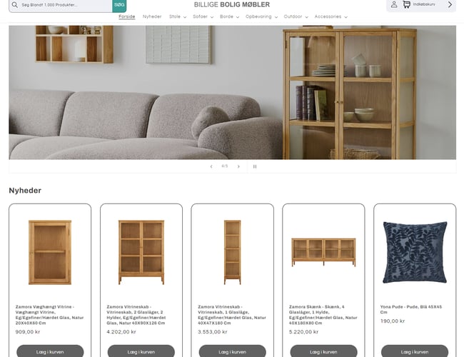 Bolig & interiør webshop med potentiale   