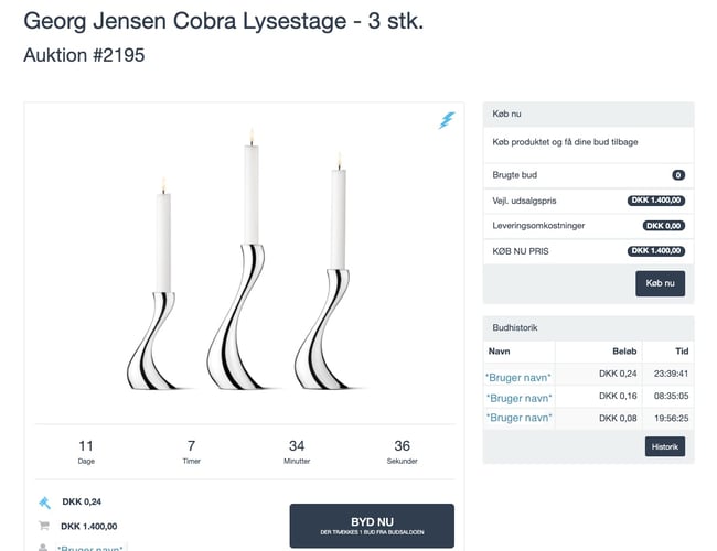 Gamificeret auktionsplatform med god omsætning og kæmpe potentiale - 2021 Omsætning: 400.000 kr.