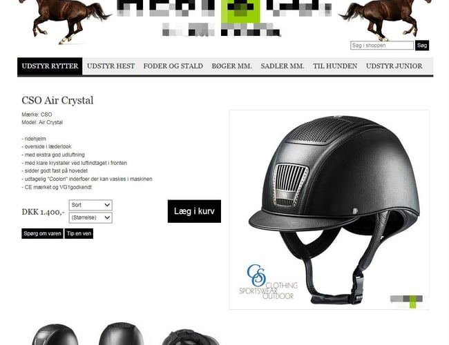 Kendt webshop med rideudstyr