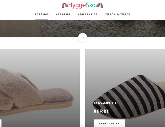 Klargjort Dropshipping Webshop med salg af Hjemmesko