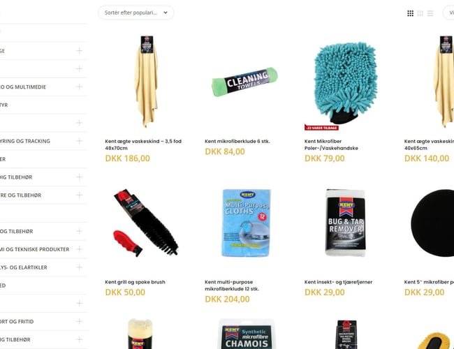 Dropshipping Biludstyr Webshop med mere end 30.000 produkter fra flere mærker.