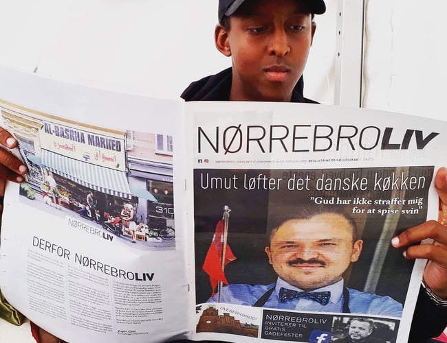 Populær lokalavis til salg