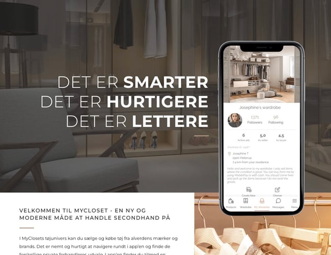 Secondhand platform til salg - Har idag ca. 500 brugere, som er oprettet i testfasen via SoMe markedsføring.