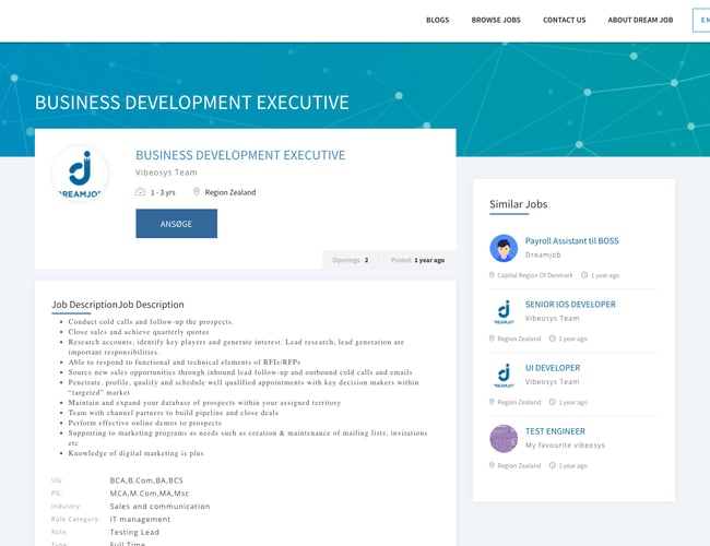 IT webportal med mange muligheder inden for HR forretning til salg