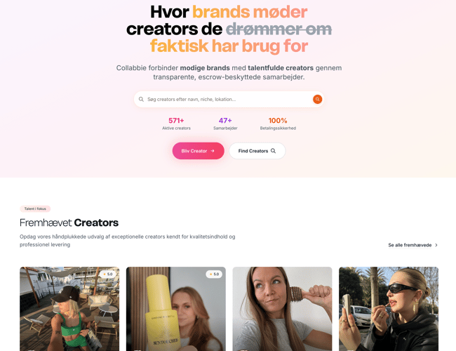 Influencer/Creator Marketing platform - Skalerbar SaaS-løsning