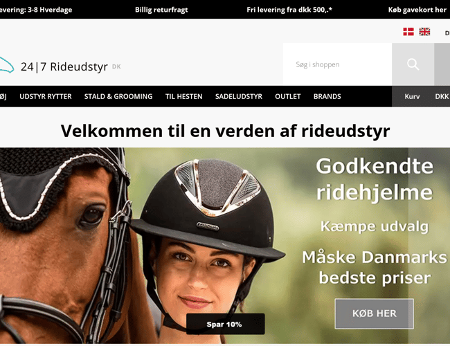 Webshop med rideudstyr med masser af potentiale