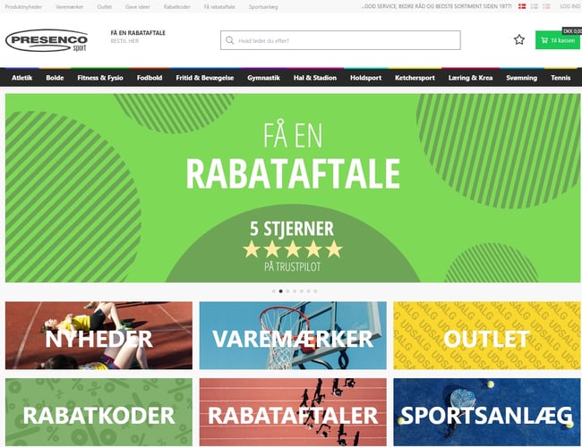 Sportsbranchen, webshop, omsætning 5,7 mio. kr.