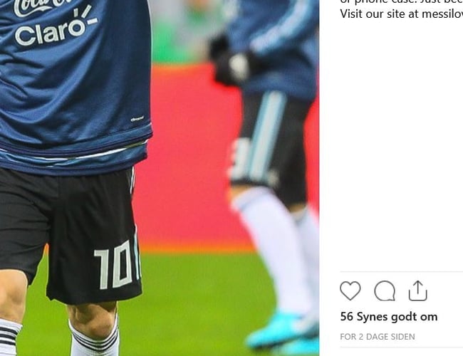 Webshop med Messi merchandise (Shopify)