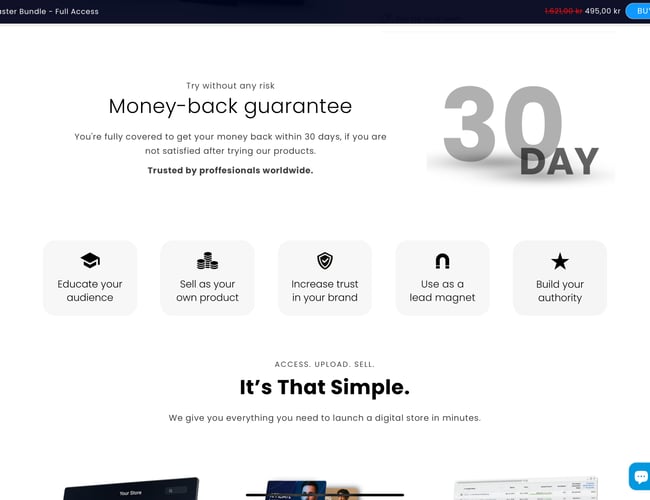 Køreklar webshop på autopilot. Digitale produkter i alle genre med 100% fortjeneste