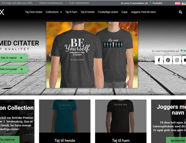 qbox.dk - Webshop med dit eget tøj design på dropshipping til salg