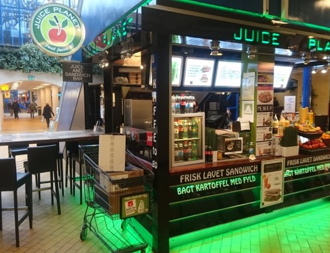Juice Planet i Hillerød - Fedeste juicebar i byen - Slotsarkaderne indkøbscenter - Til afståelse