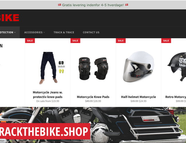 Dropshipping Motorcykel-Udstyr Webshop
