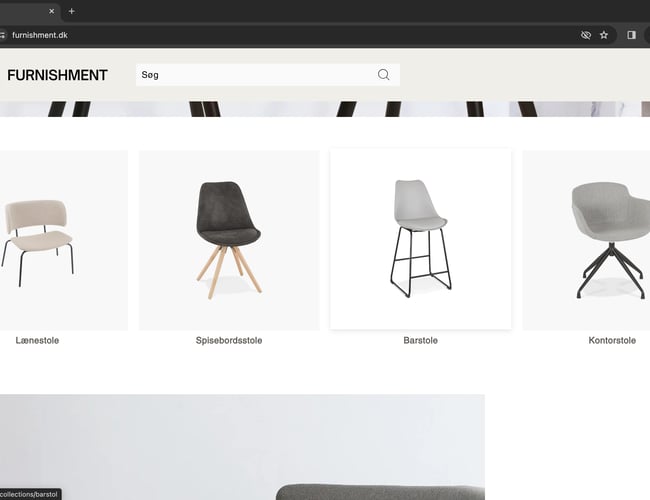 Furnishment | High end dropshipping møbelshop | 100% køreklar