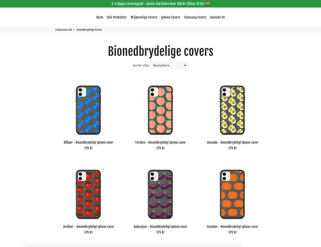 Funkycovers.dk - Webshop med bæredygtige Iphone & Samsung covers 