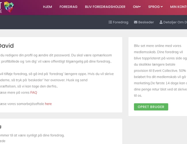 Skalerbar platform B2B / B2C (pt. for foredragsholdere)