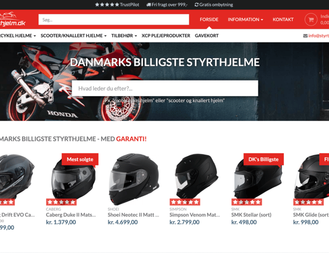 To SEO-stærke MC webshops med 8 års stærke resultater sælges pga. manglende tid.