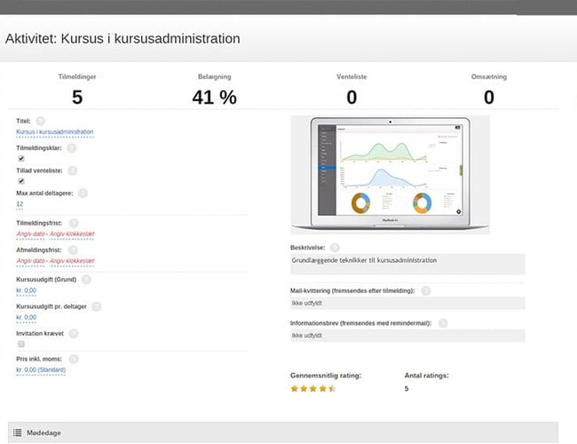 Markedsledende platform til kursusvirksomheder både B2b og privat