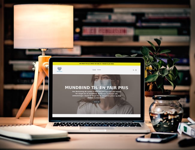 Webshop med værnemidler. Stort potentiale og godt navn.