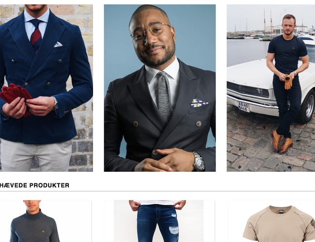 Velfungerede herretøjs webshop med stort potentiale (100.000 + DKK i omsætning)