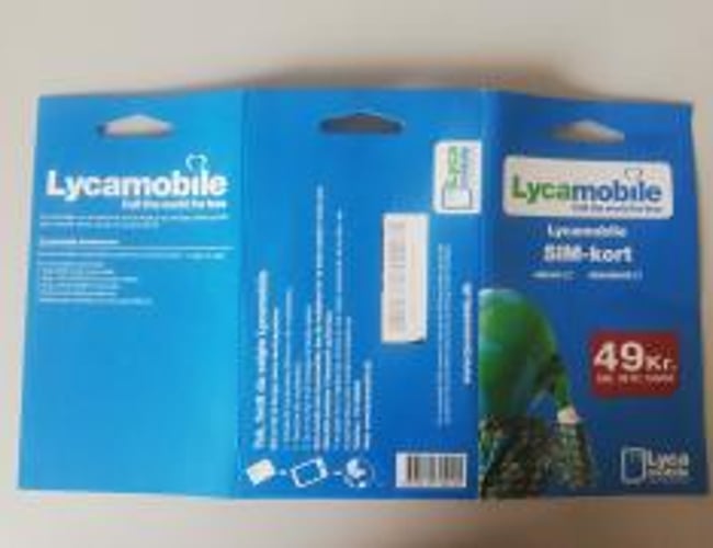Vareparti med Lycamobile startpakker til salg