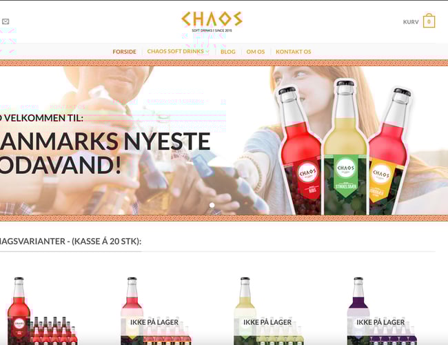 CHAOS Soft Drinks - sodavandsbrand med opskrifter, design og professionel, køreklar webshop 