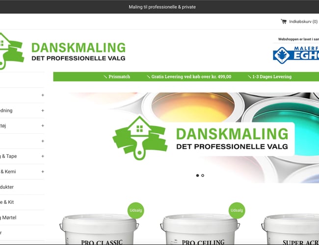 Webshop med farvehandel til salg - Overskud: 2021: ca. 200.000 kr.