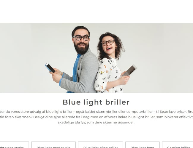 Billigbrillen.dk - flot, nem og brugervenlig webshop!