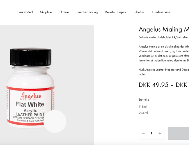 5*stjernet webshop med sneaker accessories og velkendt navn