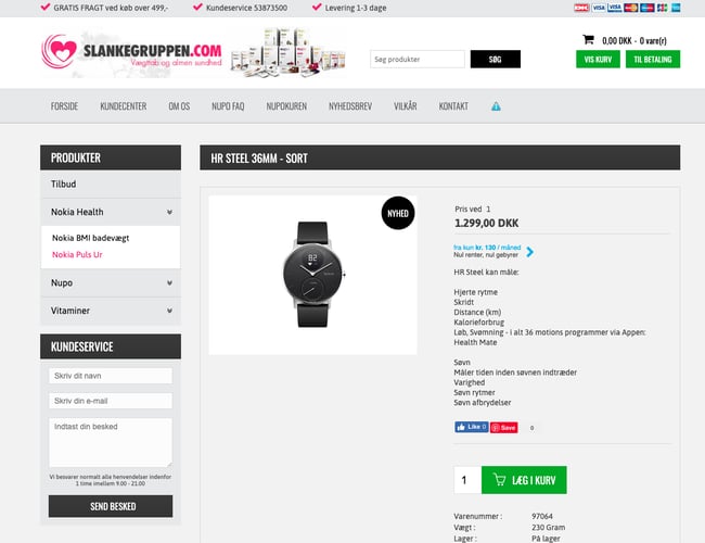 Slankegruppen.com - Salg af webshop med fokus på slankeprodukter. Omsætning ca. 200.000