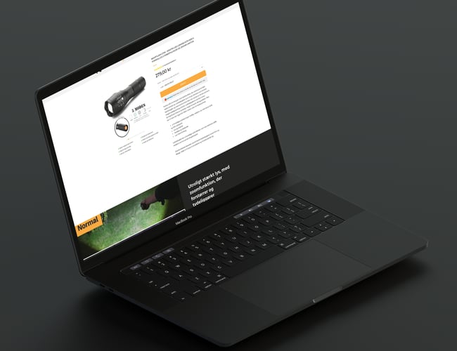 Smart one-page webshop med et høj avance produkt 