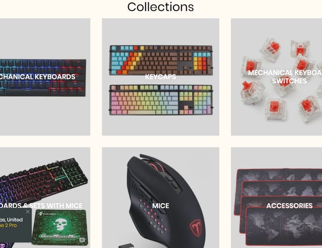 Annepro2.com - Dropshipping webshop med salg af mekaniske spil-tastaturer 