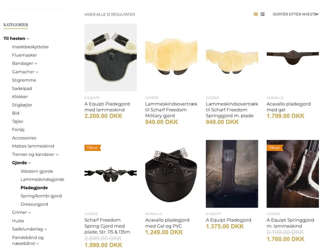 ProHorse.dk - webshop med salg af rideudstyr sælges!
