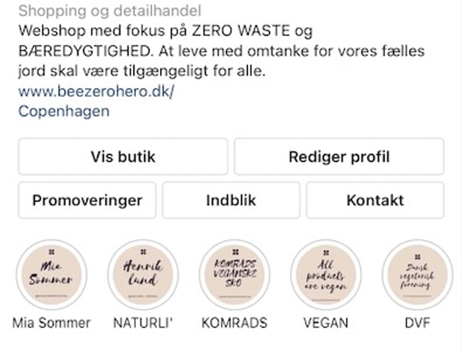 Bæredygtig, zerowaste og vegansk webshop sælges.