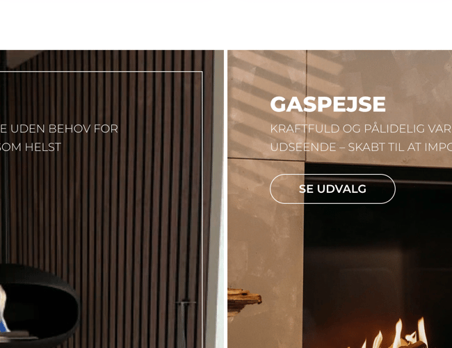 Webshop med salg af pejse og tilbehør (dropshipping)