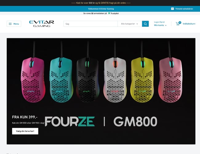 Gaming udstyr med leverandøraftale + 4.6 trustpilot score - Omsætning seneste 8 måneder 114.000 DKK