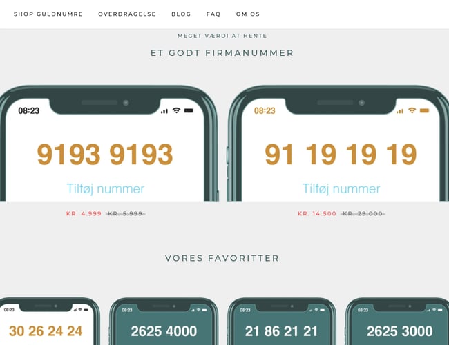 Markedsledende forhandler af nemme telefonnumre -firmanumre.dk - Overskud på 40.000 kr. månedligt!