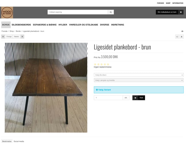 Møbelvirksomhed specialdesignede møbler med stor vækst - Dækningsgrad på 70%