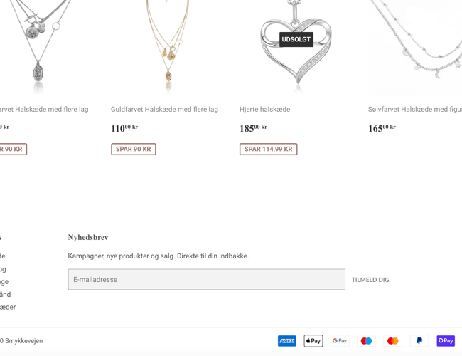 Klargjort Dropshipping Webshop med salg af Smykker