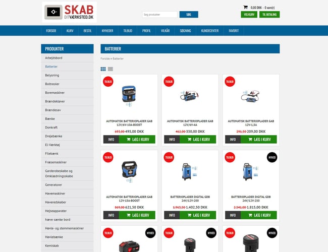 Webshop med dropshipping til salg indenfor værkstedsinventar 2 webshop Danmark og Sverige  - Overskud: 800000 kr - Eksisteret i 10 år